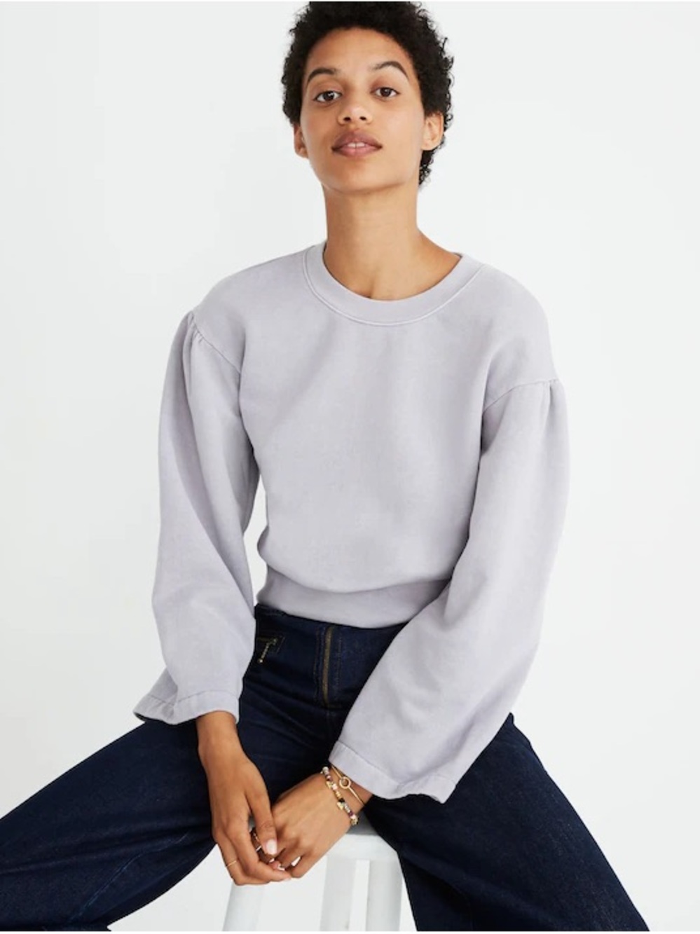 Madewell x Karen Walker Lavender Crewneck Sweatshirt